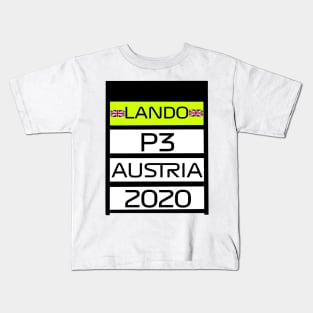 Lando Norris - P3 Austria 2020 Pit Board Kids T-Shirt